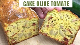 Cake olive tomate - SANS HUILE NI BEURRE - Grâce à la COURGETTE ! Léger et diététique ! VEGETARIEN