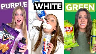 Eating ONE COLOR FOOD for 24 HOURS!