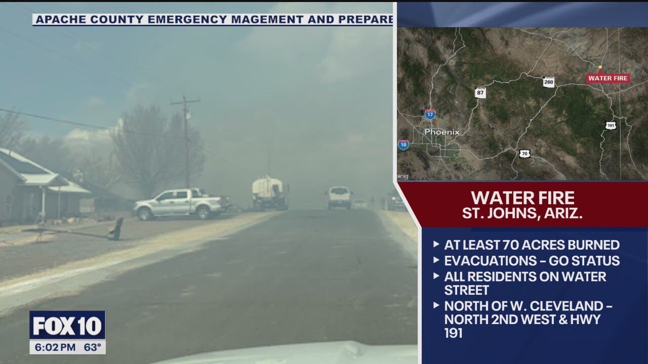 Growing brush fire prompts evacuations in St. Johns - YouTube
