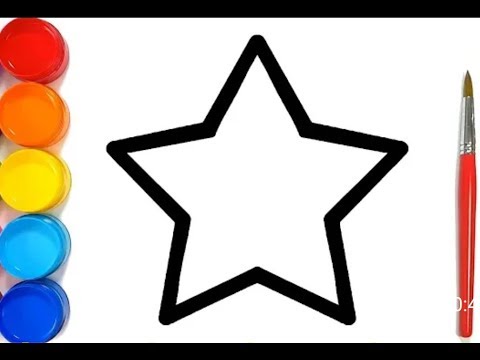 Glitter Stars coloring and drawing for Kids, Toddlers jimmy Toy