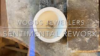 Watch our Goldsmith turn an old sentimental ring mount into a handmade disk pendant