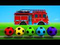 Truck Wheels Replaced with Soccer Balls | Baby Nursery Rhymes & Kids Songs | Wheel Match TV