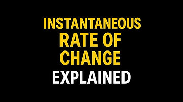 Instantaneous Rate of Change Simple Derivation and Explanation | AP Calculus & College Calculus
