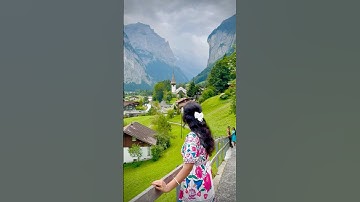 Switzerland’s Dreamy Village🇨🇭,Lauterbrunnen 🏡#switzerland  #ddlj #swiss #lauterbrunnen