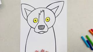 Drawing “Blue Dog,” inspired by the Artist, George Rodrigue