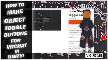 How to Create a Udon Object Toggle Button (EASY) VRChat | Unity Tutorial