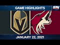 NHL Game Highlights | Golden Knights vs. Coyotes - Jan. 22, 2021