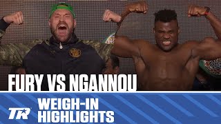 Fury and Ngannou Both Weigh Over 270 LBS for Battle of the Baddest | WEIGH-IN HIGHLIGHTS