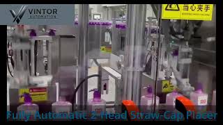 Famous 2-Head Traversing Straw Cap Placer Robot + 2-Head 4-Wheel Traversing Capper | Vintor Net Worth