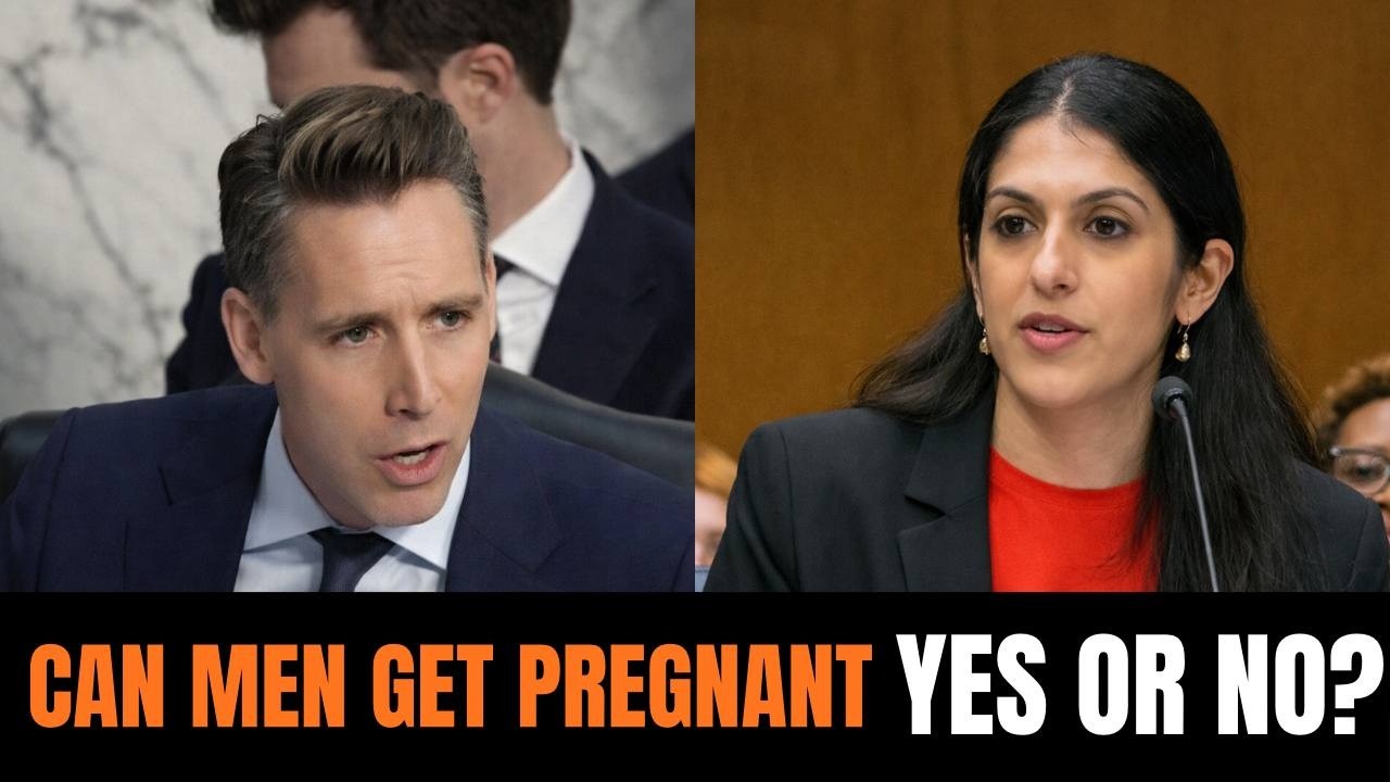 Josh Hawley DEMANDS Answer: “Can Men Get Pregnant?” — Senate Hearing ...