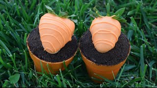 How to Make Cupcake Terra Cotta Pots with Strawberry Carrots