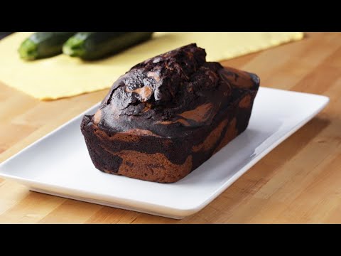 Marbled Chocolate Zucchini Bread • Tasty