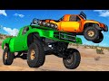 We Crashed Our UPGRADED Trucks on MASSIVE JUMPS in BeamNG Drive Mods!