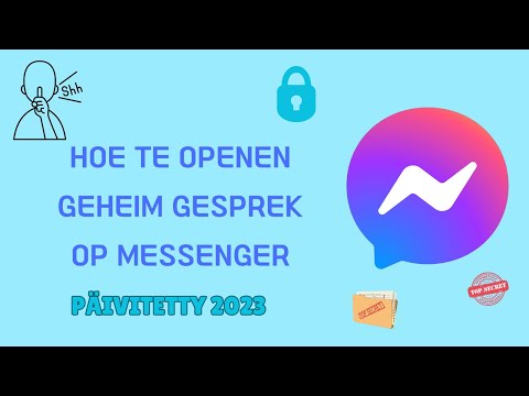 Video: Mikä on salainen keskustelu Messengerissä?