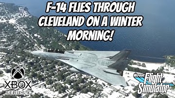 F-14 Amazing Flight Through Cleveland! #xboxseriesx #microsoftflightsimulator