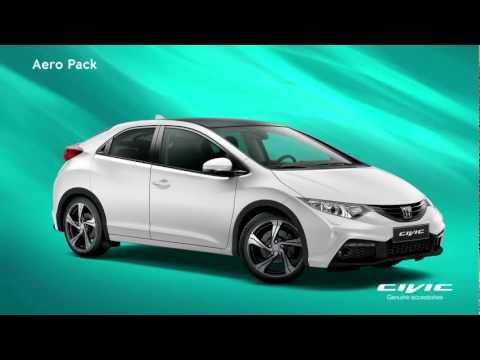 Honda Civic 2013 accessories English (including AERO Pack) - YouTube