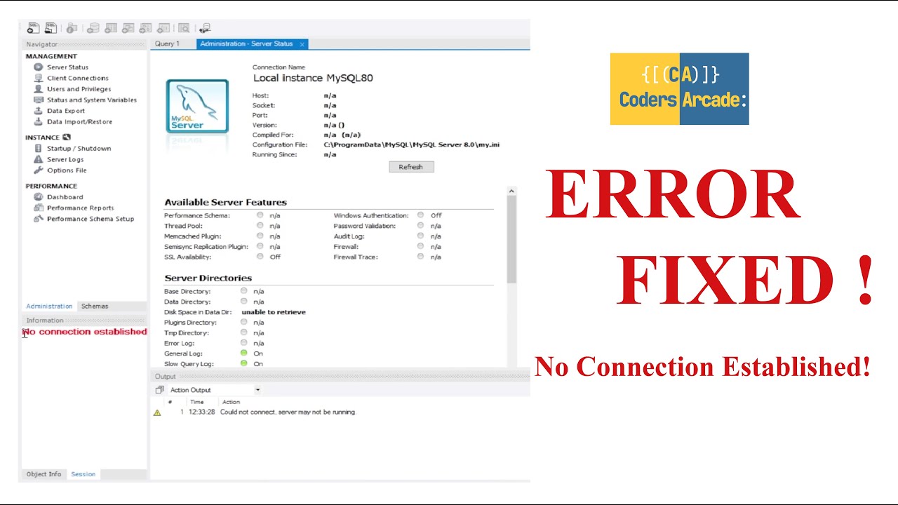 Error Fixed!! - No Connection Established In Mysql Workbench. - Youtube