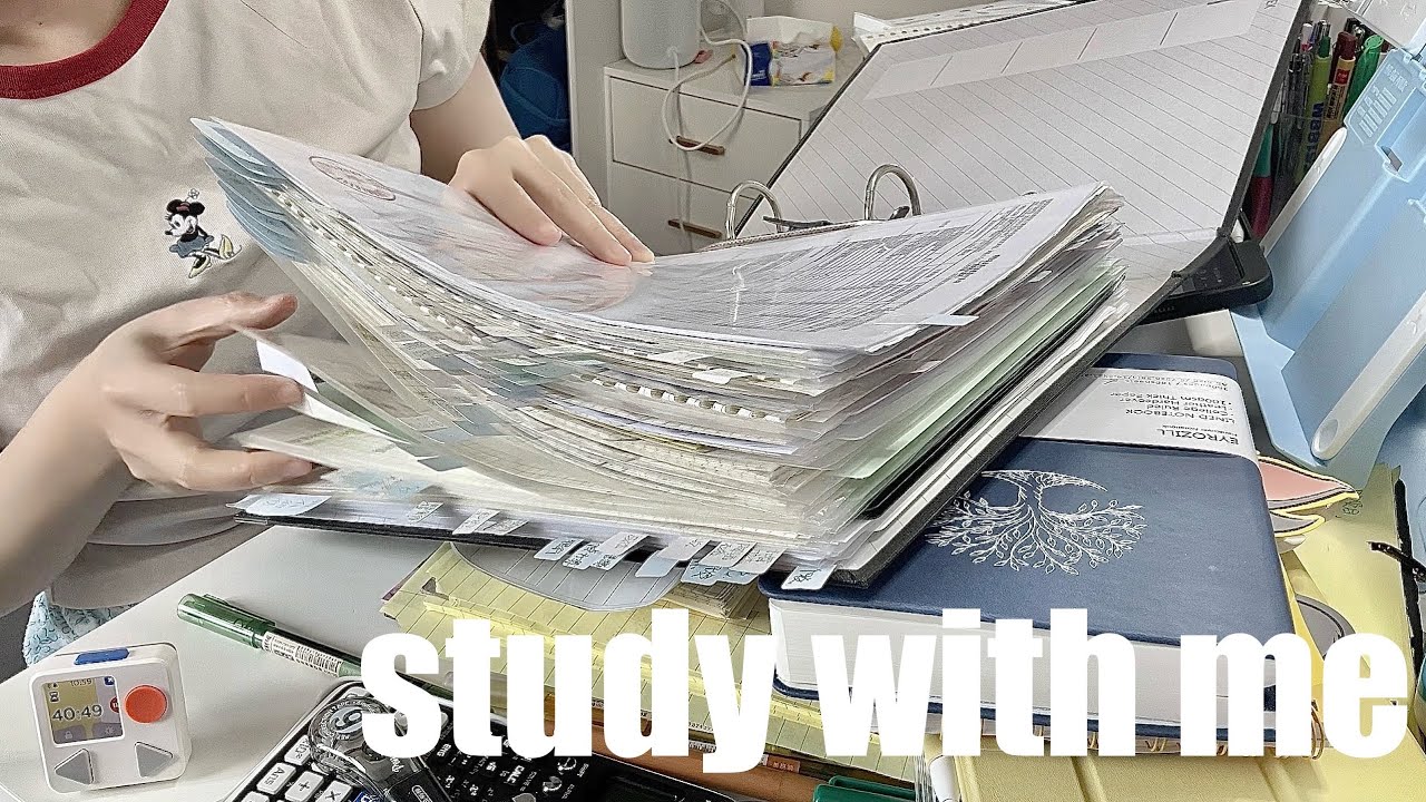 STUDY WITH ME 2hrs | Background noise,no music,no break | ASMR | real time｜motivation