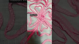 CHAİN STİTCH MACHİNE.    RİBBON WORK #ribbon #ribbonwork #chainstitchembroidery #chainstitch#cornely