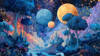 Deep Sleep Music in a Glowing Moon Forest | No Talking Fantasy Ambience