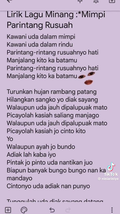 lirik lagu: mimpi parintang rusuah ##masukberandayoutube #viralminang #gunungmarapi
