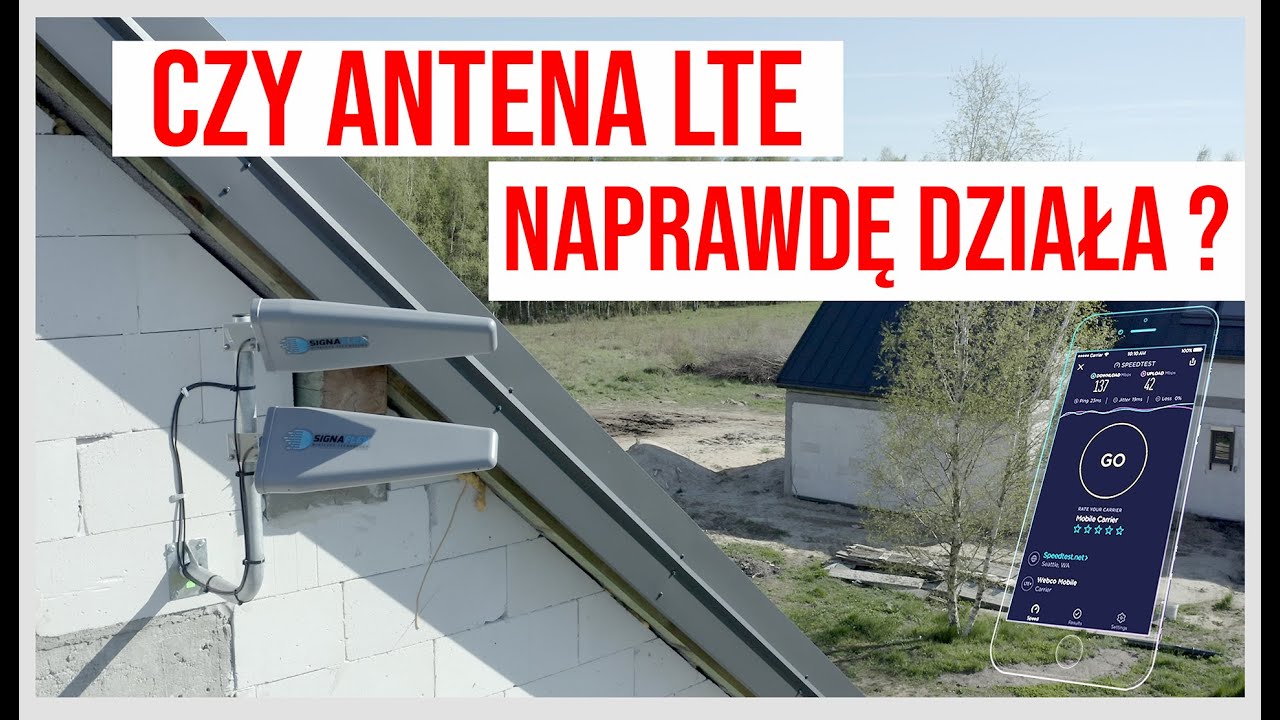 Jak przyspieszyć internet LTE - test zewnętrzna antena lte - signaflex tajfun