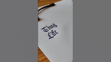 How to write Thug Life in Gothic Calligraphy #art #calligraphy #viral #shorts #usa