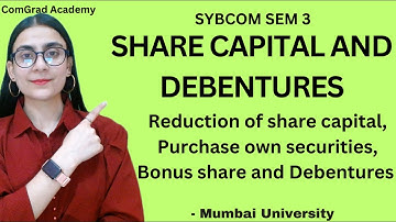 #2 Share capital and Debentures| SYBCOM SEM3 Business Law| #bcom #mumbaiuniversity
