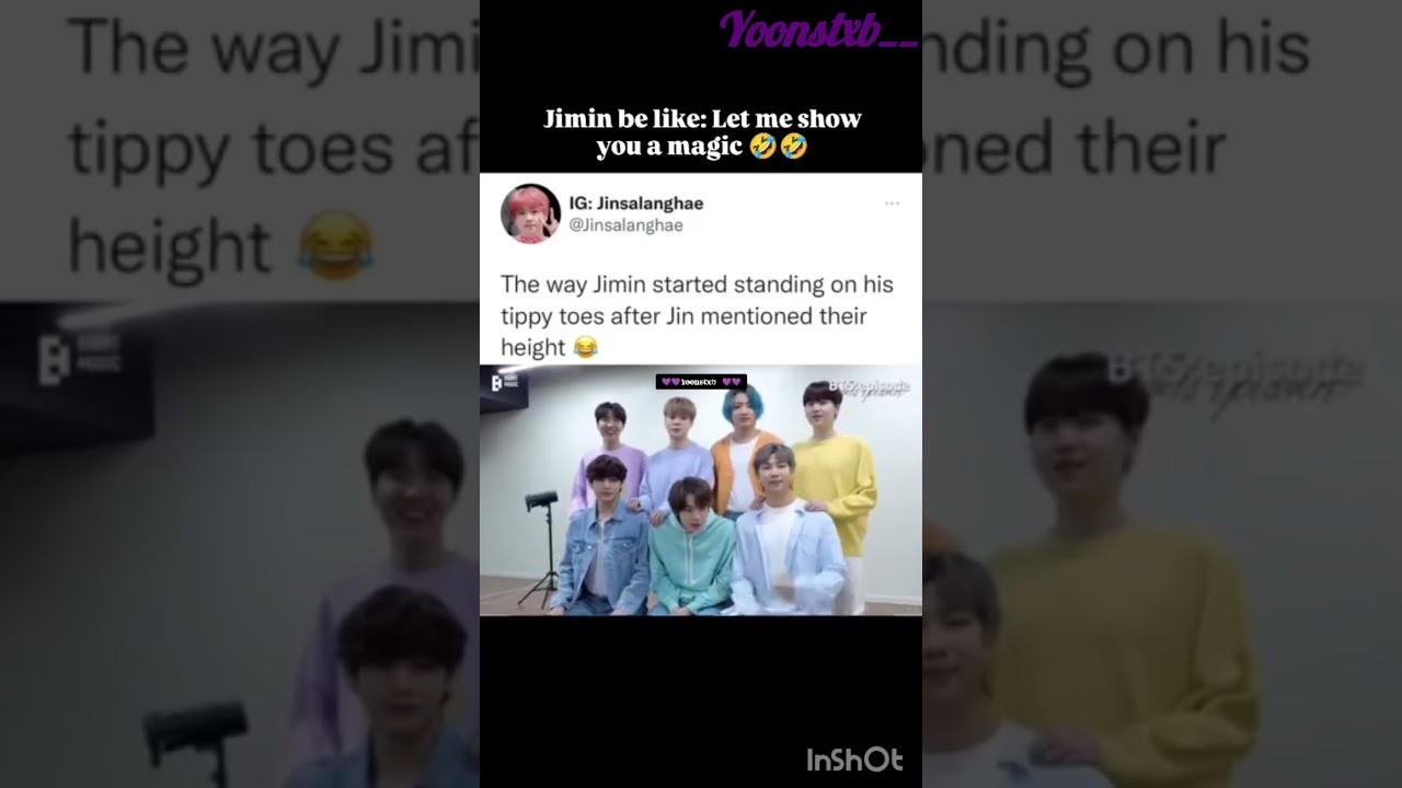 Don't go at Jimin's height 🤣💜 
