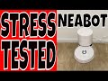 Neabot NoMo Self Empty Robot Vacuum STRESS TEST Can it handle LARGE MESS? Rice Chips HAIR JellyBeans