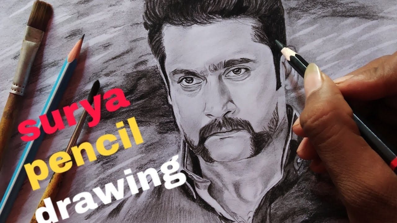 Sketch Of Actor Surya  DesiPainterscom