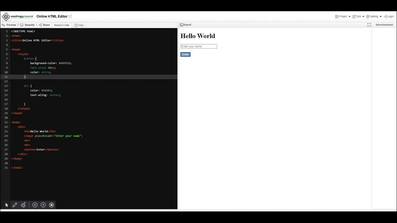 Simple Hello world #helloworld #html #css #simple #rocketdev (Link in ... image.
