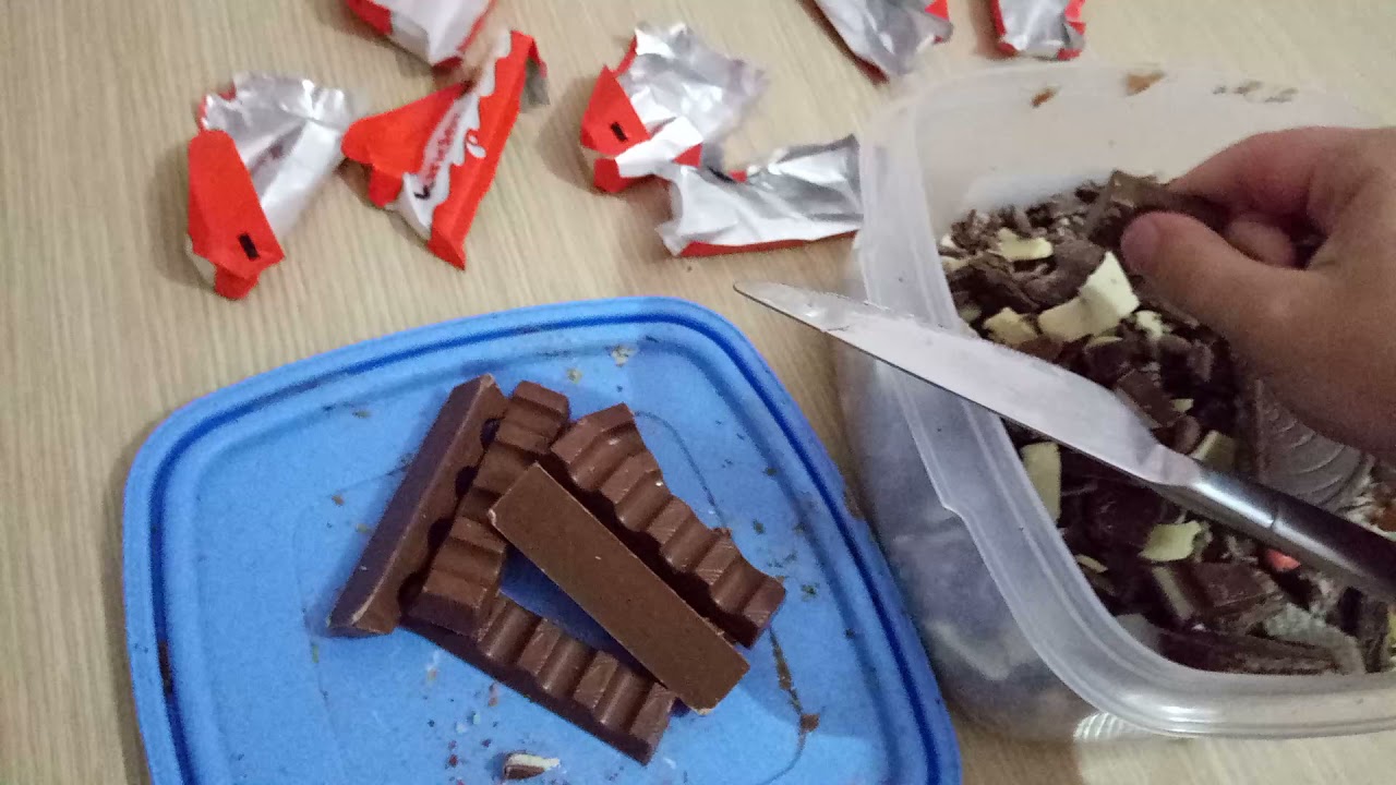 howtobasic how to make a perfect kinder chocolate bar - YouTube