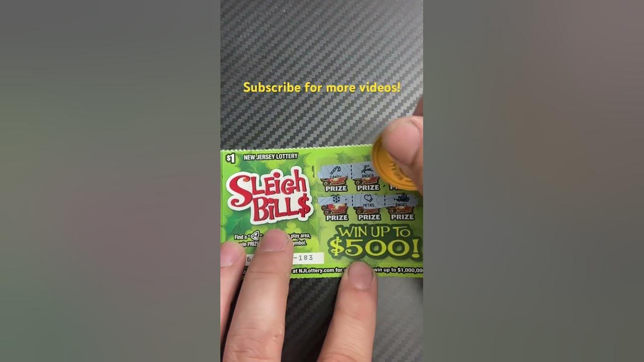 sleigh bills nj lottery ticket 182 186 lottery njlottery 