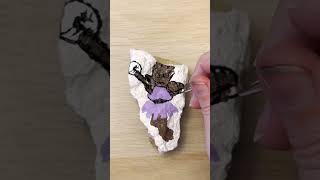 Painting The Pokedex - Day 107 Hitmonchan #rockpainting #pokémon #Hitmonchan #paintingthepokedex
