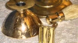 1937 Gillette Sheraton Razor W Stand Brush Bowl