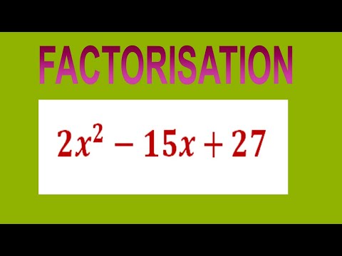 Video Factorize  〖2x〗^2-15x+27 - youtube