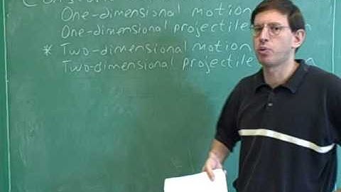 Physics: Two-dimensional kinematics (1)