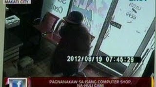 24Oras: EXCLUSIVE: Pagnanakaw sa isang computer shop sa Makati, na-huli cam!