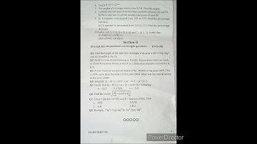 ICSE Class 8 first term mathematics question paper 2023