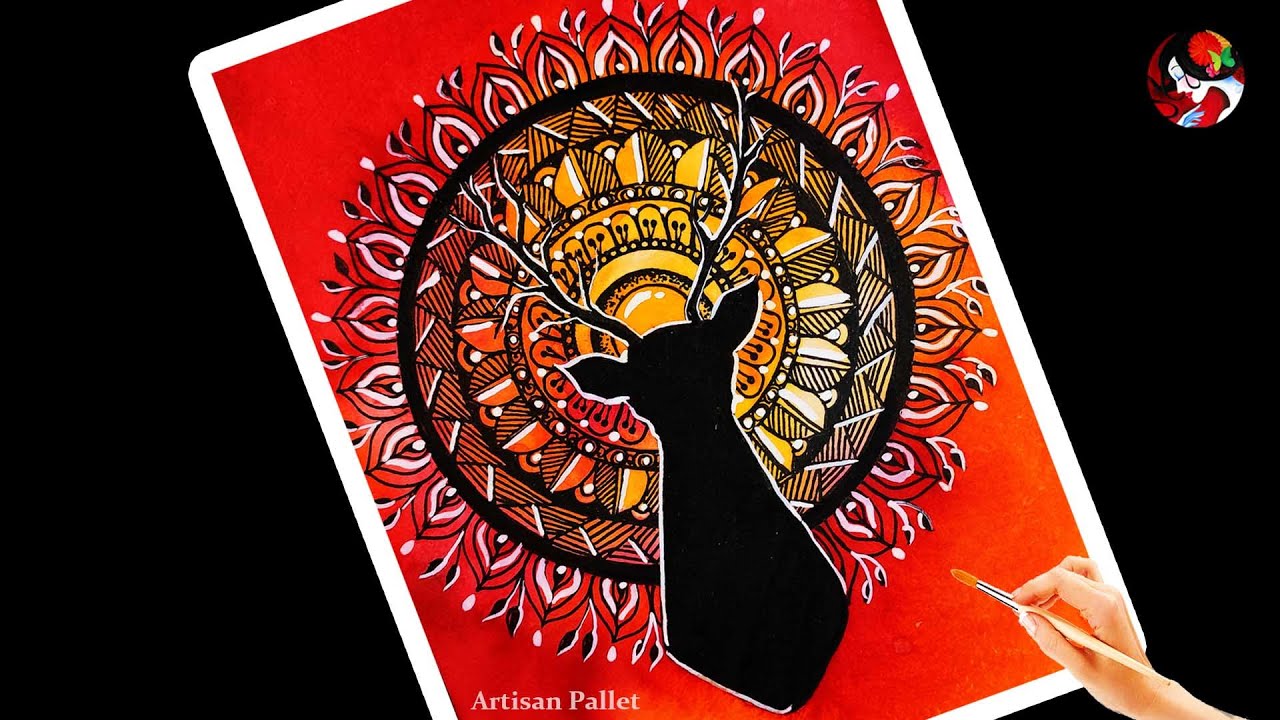 How to Draw a Simple Mandala Art | Easy Colorful Mandala Pattern Design