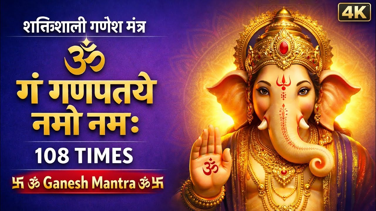 Ganesh Mantra 108 Times | Om Gan Ganpataye Namo Namah | Ganpati Mantra for   remove obstacles  