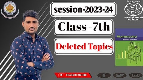 deleted exercise of maths class 7th 2023-24| class 7th maths deleted portion by Suresh Jangid