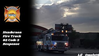 Henderson Fire Truck 82 Code 3 (Q Siren!)