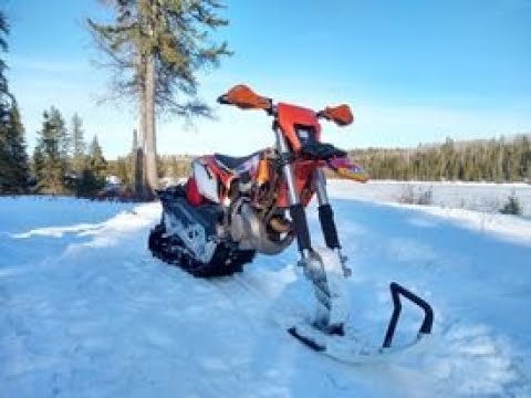 Видео: Two stroke snowbike