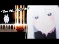 Re:zero Season 2 Episode 8 ED/OST - "The Value Of Life" - Piano cover