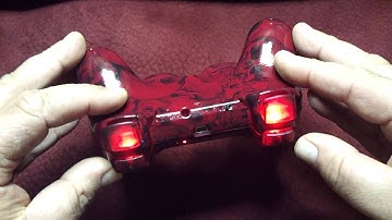 Red dualshock 3 with smoked translucent buttons