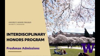 Freshman Admission UW Honors