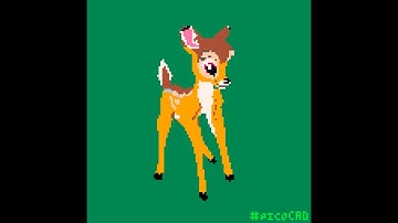 Bambi making of timelapse in #picoCAD