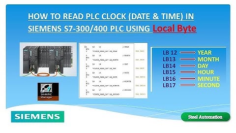 Read PLC Clock using Local Byte || LB12 to LB17 || S7 300/400 || SIEMENS PLC || Easy || Tutorial